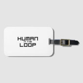 Human in the Loop Minimalistische Technische Bagagelabel (Voorkant (horizontaal))