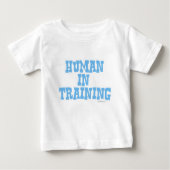 Human in Training Funny Baby Blue Quote (Voorkant)