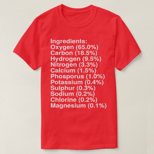 Human Ingredients Classic TShirt (Design voorkant)
