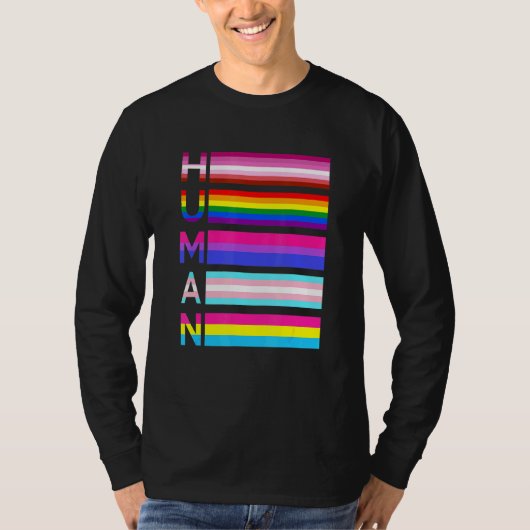 Human Lgbt Community Gay Transgender Pride T-shirt (Voorkant)