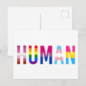 HUMAN LGBT Flag Gay Pride Month Transgender Briefkaart (Voorkant / Achterkant)