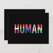 HUMAN LGBT Flag Gay Pride Month Transgender Briefkaart (Voorkant / Achterkant)
