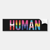 HUMAN LGBT Flag Gay Pride Month Transgender Bumpersticker (Voorkant)