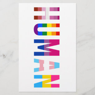 HUMAN LGBT Flag Gay Pride Month Transgender Flyer