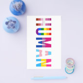 HUMAN LGBT Flag Gay Pride Month Transgender Flyer (Enkel)