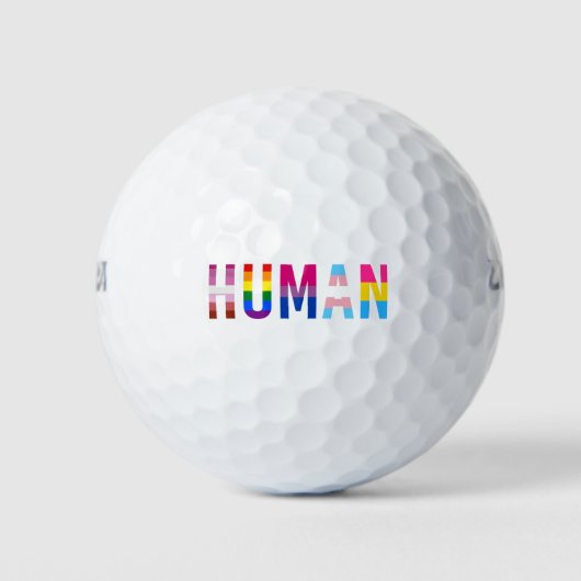 HUMAN LGBT Flag Gay Pride Month Transgender Golfballen (Voorkant)