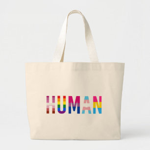 HUMAN LGBT Flag Gay Pride Month Transgender Grote Tote Bag