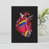 HUMAN LGBT Flag Gay Pride Month Transgender Kaart (Staand voorkant)