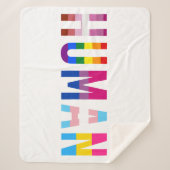 HUMAN LGBT Flag Gay Pride Month Transgender Sherpa Deken (Voorkant)