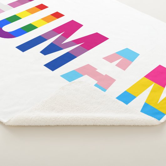 HUMAN LGBT Flag Gay Pride Month Transgender Sherpa Deken (3/4)
