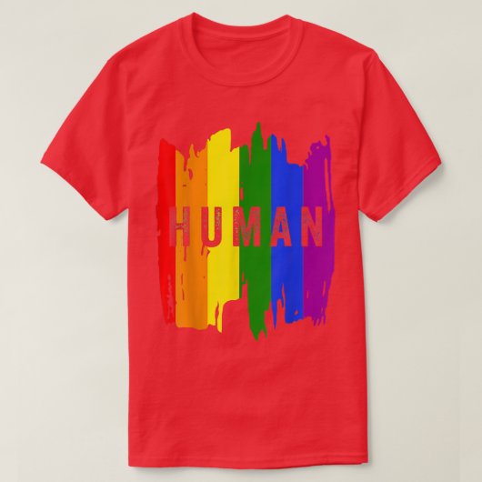 HUMAN LGBT Flag Gay Pride Month Transgender T-shirt (Design voorkant)