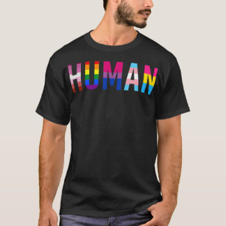 HUMAN LGBT Flag Gay Pride Month Transgender T-shirt