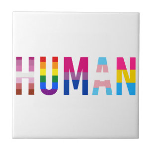 HUMAN LGBT Flag Gay Pride Month Transgender Tegeltje