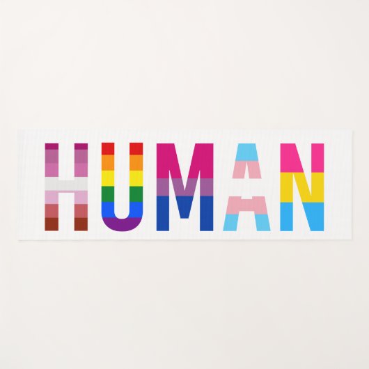 HUMAN LGBT Flag Gay Pride Month Transgender Yogamat (Voorkant (horizontaal))