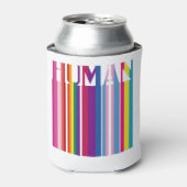 HUMAN LGBT Flag Gay Pride Transgender Rainbow Blikjeskoeler (Blikje Voorkant)