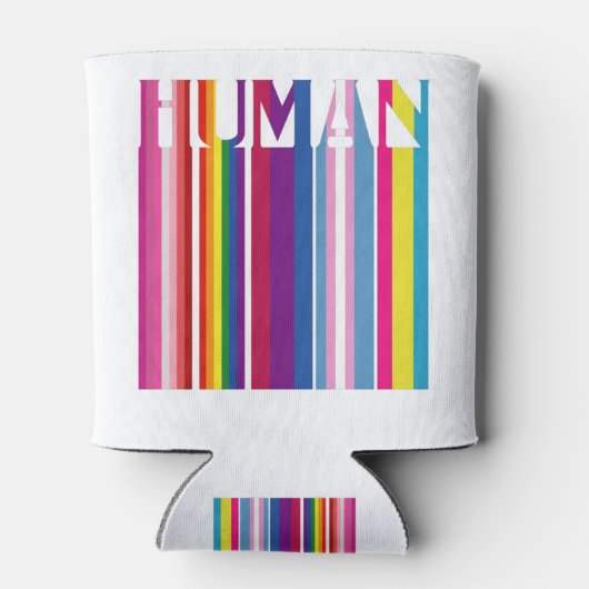 HUMAN LGBT Flag Gay Pride Transgender Rainbow Blikjeskoeler (Achterkant)