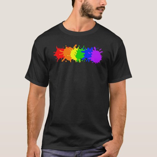 Human LGBT Gay Pride Flag Rainbow Flag T-shirt (Voorkant)