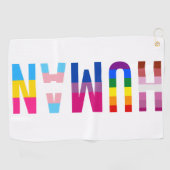 HUMAN LGBT-vlag Gay Pride-maand Transgender Golfhanddoek (Horizontaal)