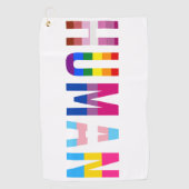 HUMAN LGBT-vlag Gay Pride-maand Transgender Golfhanddoek (Voorkant)