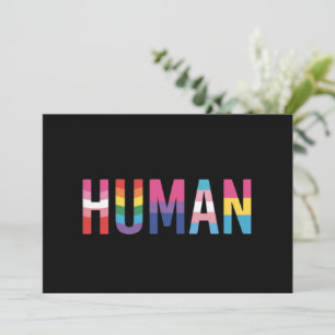 HUMAN LGBT-vlag Gay Pride-maand Transgender Kaart