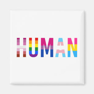 HUMAN LGBT-vlag Gay Pride-maand Transgender Magneet