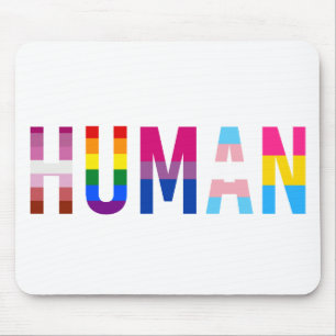 HUMAN LGBT-vlag Gay Pride-maand Transgender Muismat