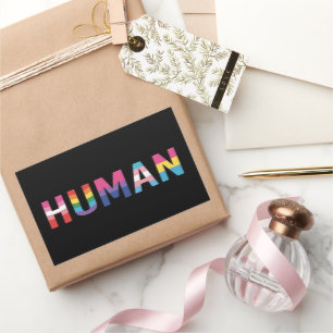 HUMAN LGBT-vlag Gay Pride-maand Transgender  Rechthoekige Sticker