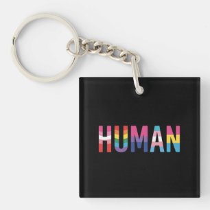 HUMAN LGBT-vlag Gay Pride-maand Transgender Sleutelhanger