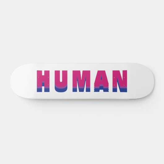 Human LGBTQ Rainbow Bisexual Pride Flag Colors Persoonlijk Skateboard (Horizontaal)