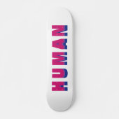 Human LGBTQ Rainbow Bisexual Pride Flag Colors Persoonlijk Skateboard (Voorkant)