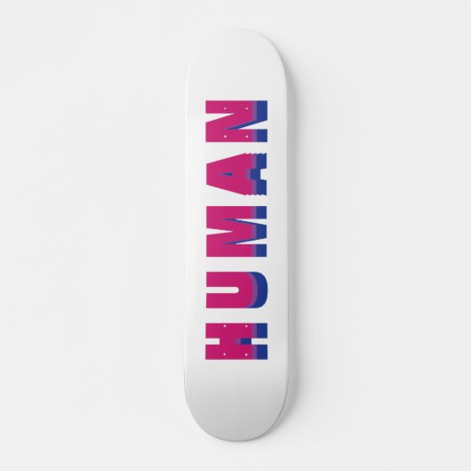 Human LGBTQ Rainbow Bisexual Pride Flag Colors Persoonlijk Skateboard (Voorkant)