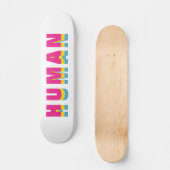Human LGBTQ Rainbow Pansexual Pride Flag Colors Persoonlijk Skateboard (Voorkant)