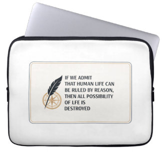 Human Life and Reason Typography Laptop Sleeve