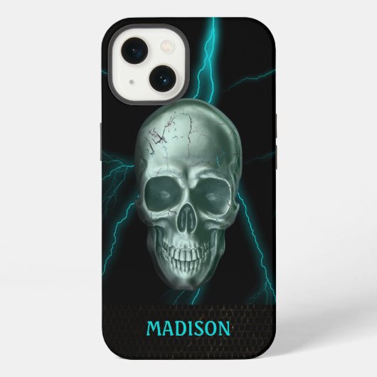 Human Lightning Skull iPhone Hoesje (Achterkant)