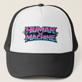 Human × Machine Futuristic Tech Cap Hat Trucker Pet