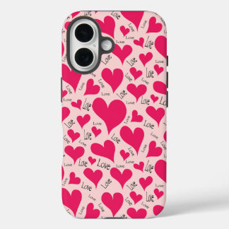 Human made: iPhone hoesje met roze hartjes en lief