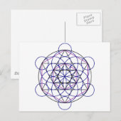 Human Merkaba Energy Field van onze 7 Chakras Briefkaart (Voorkant / Achterkant)