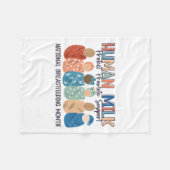 Human Milk Moms Milk S National Breastfeeding Mont Fleece Deken (Voorkant (Horizontaal))