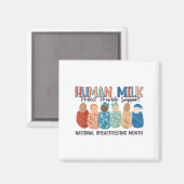 Human Milk Moms Milk S National Breastfeeding Mont Magneet (Voorkant / Achterkant)