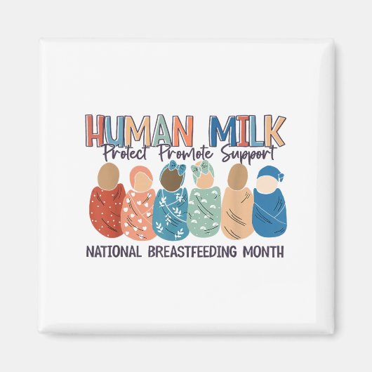 Human Milk Moms Milk S National Breastfeeding Mont Magneet (Voorkant)