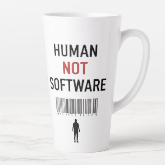 Human not software latte mok (Rechts)