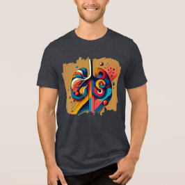 Human Pulse – Geometrische digitale kunst T-shirt