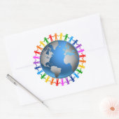 Human Rainbow-Sticker Ronde Sticker (Envelop)