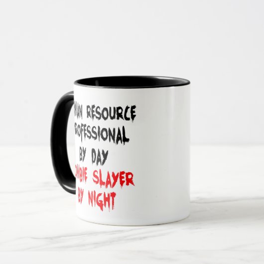 Human Resource Professionele Zombie Slayer Mok (Voorkant links)