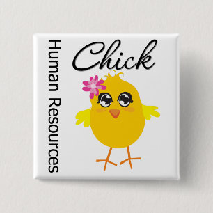 Human Resources Chick Vierkante Button 5,1 Cm