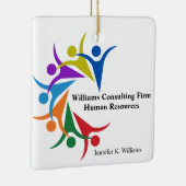 Human Resources Custom Company Rainbow Kerstmis Keramisch Ornament (Rechts)
