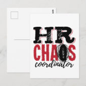 Human Resources HR Chaos-coördinator Briefkaart (Voorkant / Achterkant)
