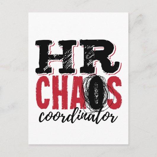 Human Resources HR Chaos-coördinator Briefkaart (Voorkant)