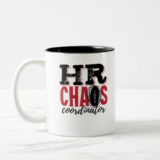 Human Resources HR Chaos-coördinator Tweekleurige Koffiemok (Links)