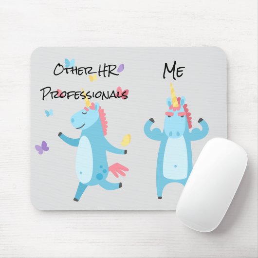 Human Resources HR Unicorn Funny Gift Muismat (Met muis)